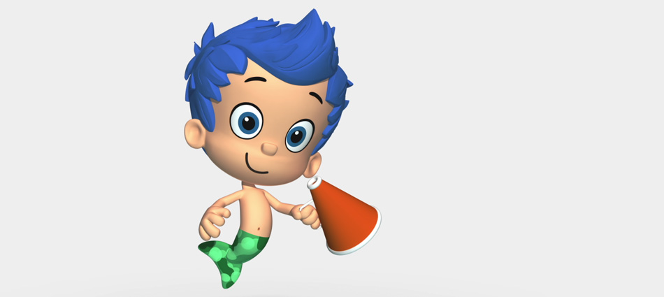 Bubble Guppies Gil Blue Hair Character - wide 4